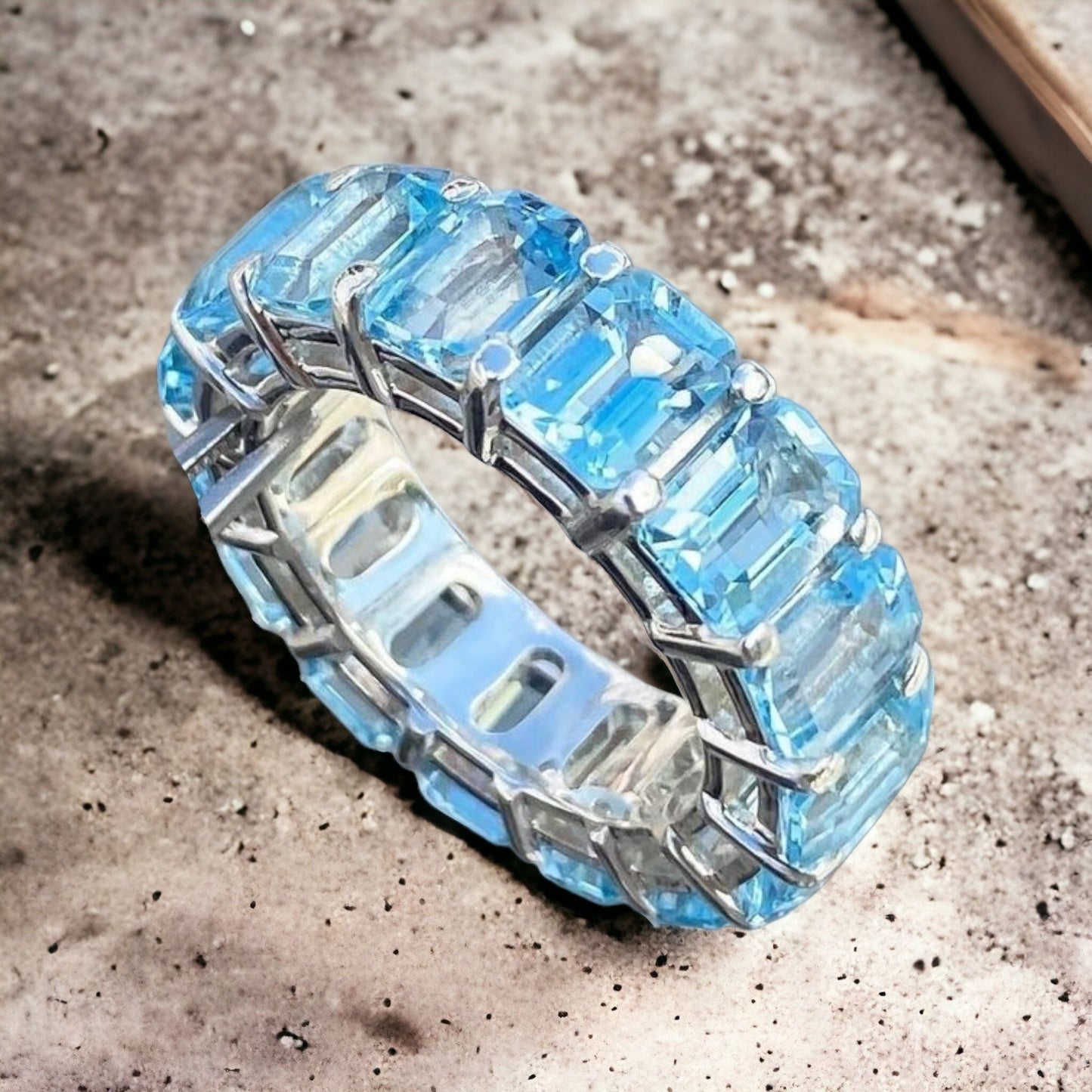 Blue Topaz Sliver Ring