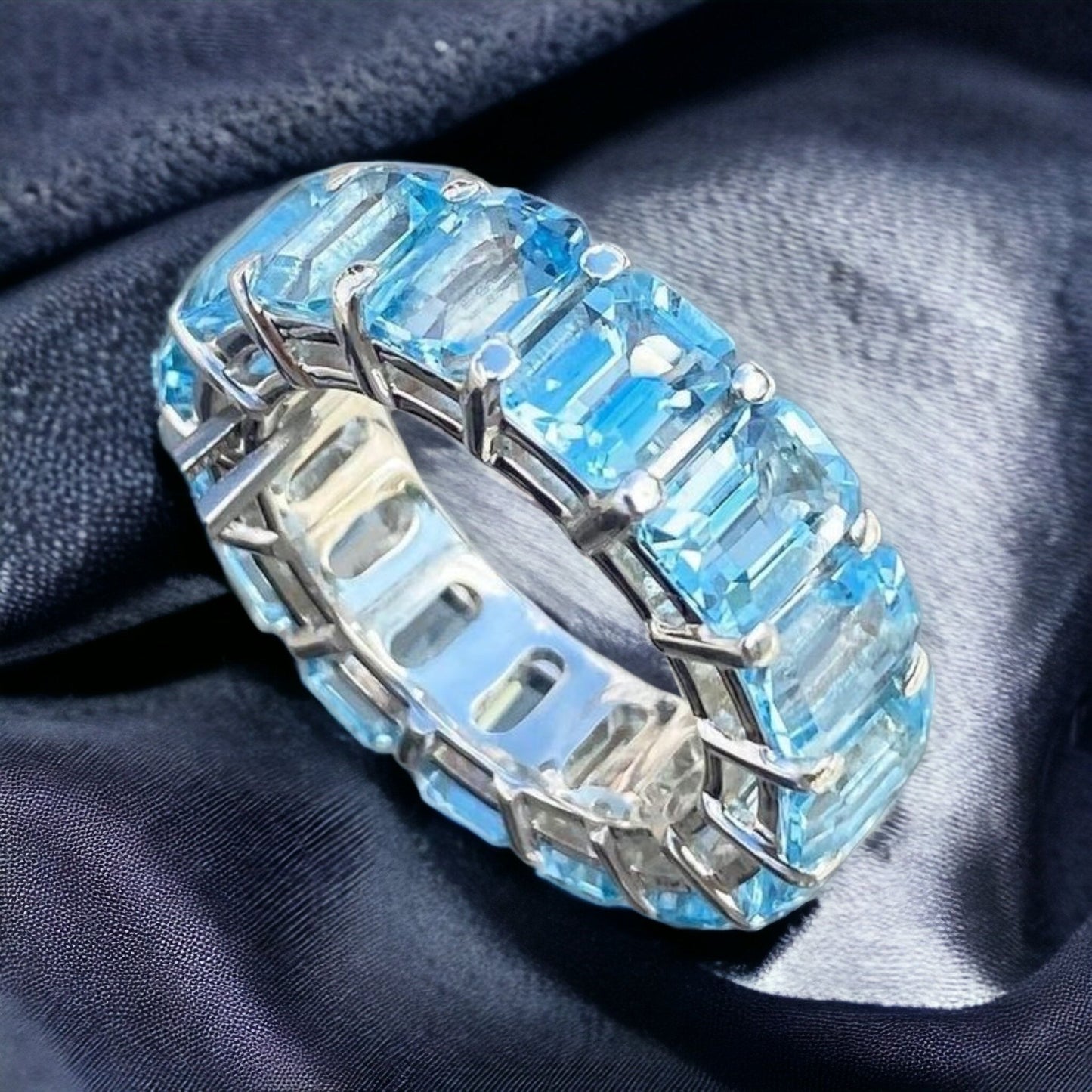 Blue Topaz Sliver Ring