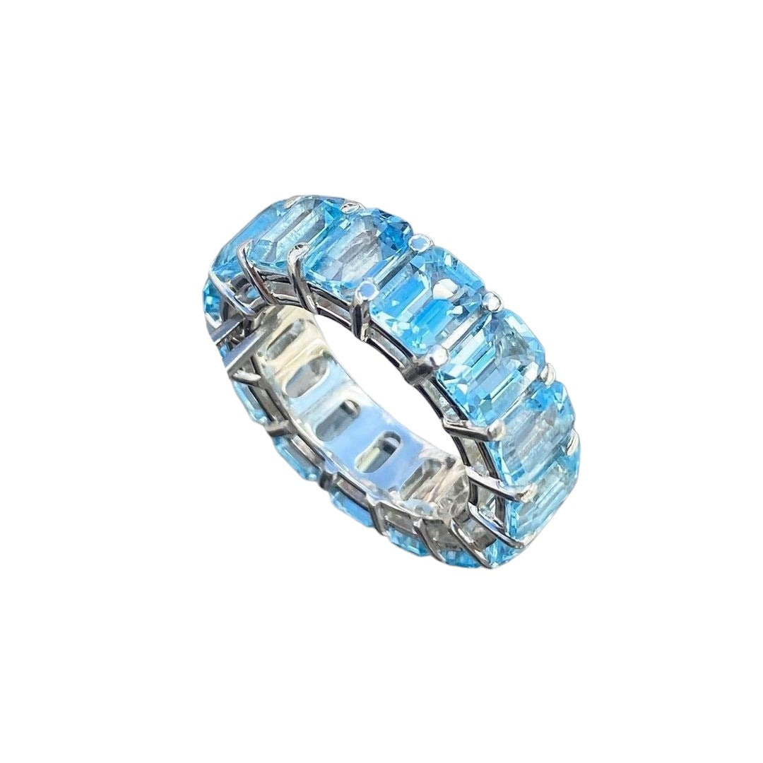 Blue Topaz Sliver Ring